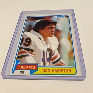 Dan Hampton Rookie RC 1981 Topps Football Card Vintage Collectible